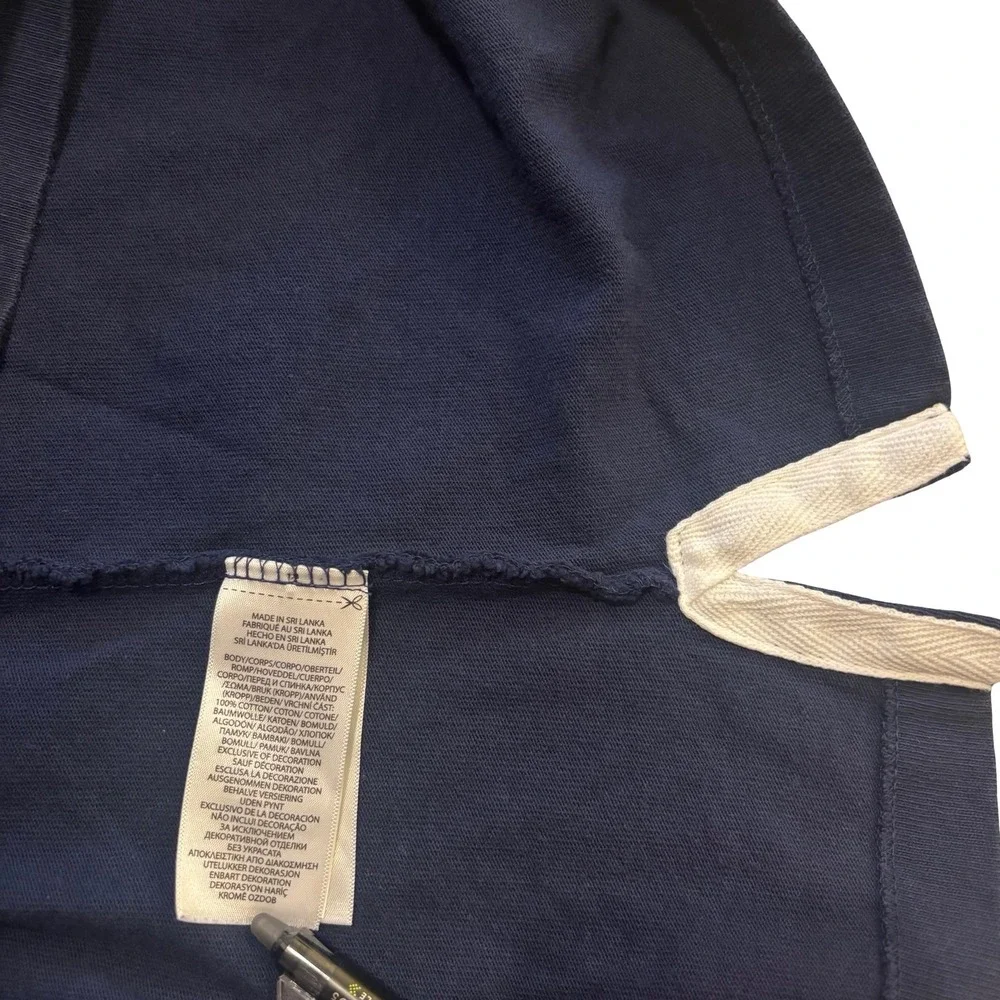 Polo Ralph Lauren Mens XL Navy Blue Big‎ Pony Custom Slim Fit Rugby Shirt L/S